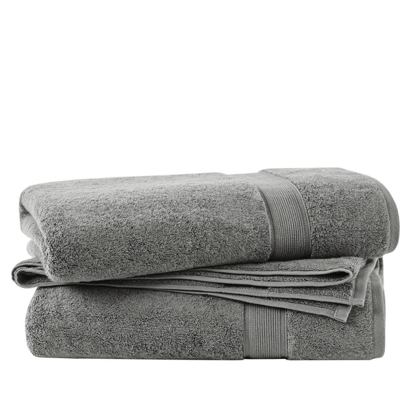 JLA Home Madison Park Signature - Ultra-Soft Spa-Quality 800 GSM 100% Long-Staple Cotton Towels with Antimicrobial Finish, Oeko-Tex Certified Grey MPS73-430