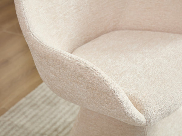 English Elm 180° Swivel Barrel Velvet Accent Chair Eucalyptus Base Ergonomic Living Room Seat W2664P462025
