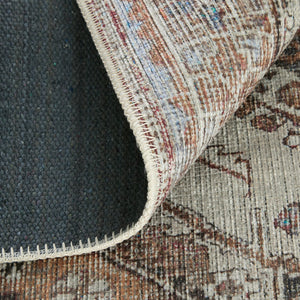 Feizy Rugs Percy Transitional Medallion Rug - Durable Machine Washable Design With Timeless Distressed Charm Ivory,Orange,Brown Polyester,Cotton,Viscose Prc39anftan000e76