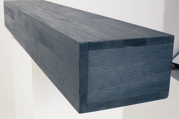 English Elm 72" Solid Cedar Floating Mantel Shelf Rustic Farmhouse Fireplace Wall Decor Display Black W1390P407432