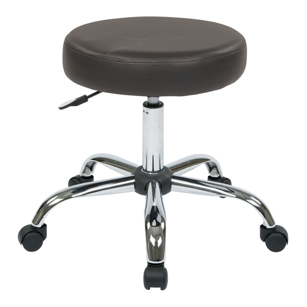OSP Home Furnishings Pneumatic Saddle Stool Ergonomic Height Adjustable Seat for Drafting Lab Studio Work Dillon Graphite ST428V-R111