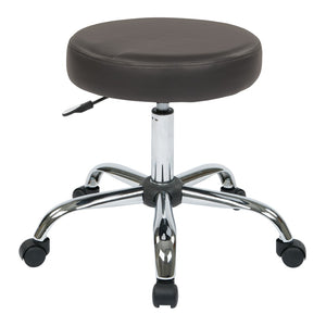 OSP Home Furnishings Pneumatic Saddle Stool Ergonomic Height Adjustable Seat for Drafting Lab Studio Work Dillon Graphite ST428V-R111