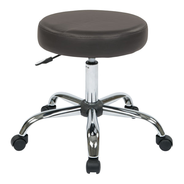 OSP Home Furnishings Pneumatic Saddle Stool Ergonomic Height Adjustable Seat for Drafting Lab Studio Work Dillon Graphite ST428V-R111
