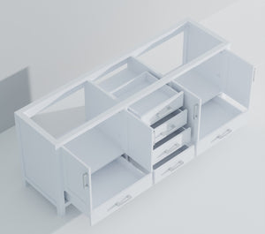 English Elm White Double Bath Vanity - 80" W X 22" D, Elegant Storage Solution With Soft-Close Drawers & Cabinets B2731P258931-GIGA