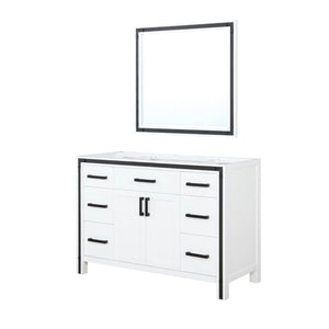 English Elm White Bath Vanity 48" With Classic Mirror, Ample Storage, Durable Wood, Quick Installation For Any Style B2731S00539-GIGA