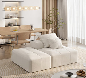 English Elm Modern Oversized Modular Sectional Sofa In Sparkling Chenille - No Assembly, 2 Pillows Included! W1885P298457