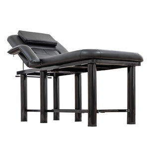 English Elm Professional Spa Treatment Bed with Pu Leather Cushion Steel Frame and Storage Shelf W1422P365689
