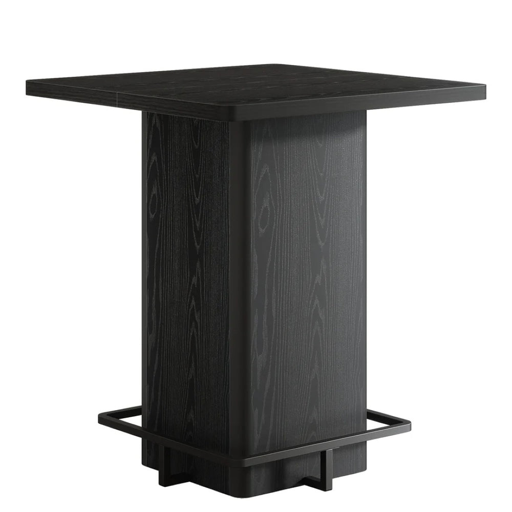 English Elm Stylish Round Coffee Table with Engineered Wood Top and Open Metal Base for Living Rooms T3971P456966