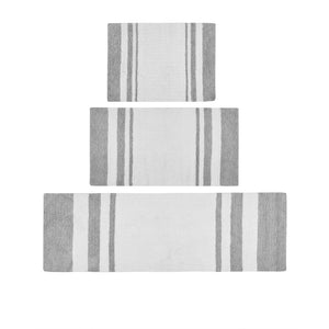 JLA Home Madison Park - Reversible Cotton Bath Rug with Plush Absorbent Pile, Dual-Sided Cut & Loop Design, Machine-Washable Elegance Grey MP72-1487