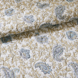 English Elm 6 Madison Park Dawn Cotton Percale Reversible Quilt Set Full/Queen Paisley Pintuck Lace Taping Vintage Chic Comfort Yellow 17.72 L x 22.83 W x 7.09 H B035129026