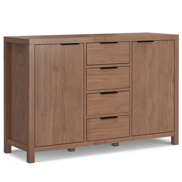 English Elm Hollander Solid Wood Buffet Sideboard with Drawers and Cabinets for Dining Rooms B136P439011