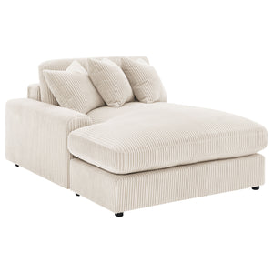 English Elm Upton Sand Reversible Sectional Sofa with Trillium Blend Cushions, Neutral Modern Comfort for Family Living B062S01241