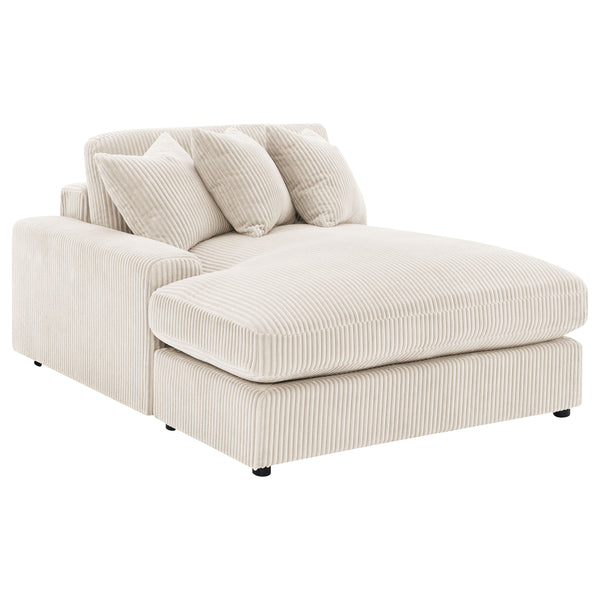 English Elm Upton Sand Reversible Sectional Sofa with Trillium Blend Cushions, Neutral Modern Comfort for Family Living B062S01241