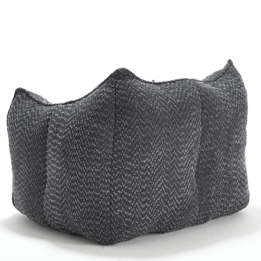 English Elm Sofa plush beanbag chair with superfiber cover and resilient foam filling for ultimate home comfort and relaxation Black W1996P252270