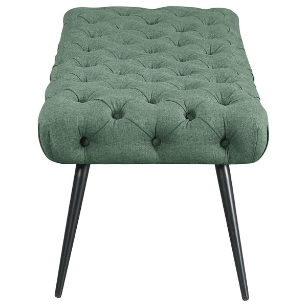 English Elm Galiano Velvet Tufted Upholstered Bench with Metal Legs for Bedroom or Entryway B062P441135