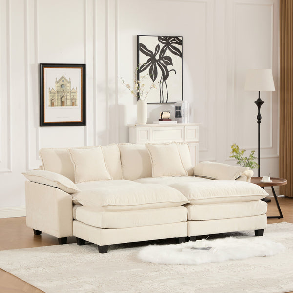 English Elm Wider Ergonomic Loveseat with Breathable Chenille Upholstery, Modular Design, Plush Double-Layer Cushioning W1143S00035 W1143S00035