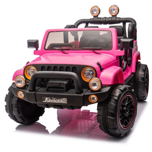 English Elm 24v Kids Electric Ride on Car with Parental Remote Rear Suspension and Bluetooth Audio Pink W1578P228744
