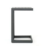 Christopher Knight Home® - Noble House - Cape Coral Outdoor Grey Aluminum C-Shaped Side Table