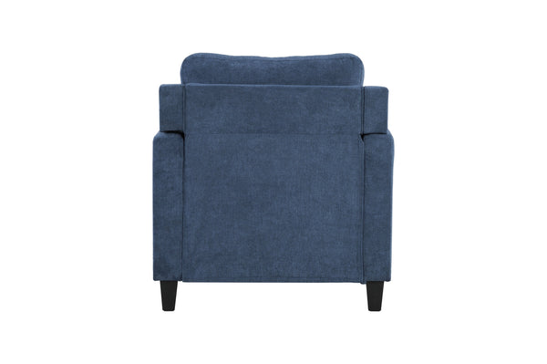 English Elm Horatio Elegant Chenille Accent Chair with Pocket Coil Seat, Modern Tight-Back Design & Durable Frame Navy 30 L x 26 W x 24 H B2726P248627