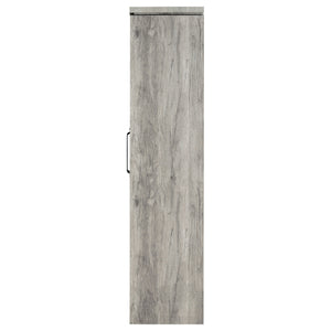 English Elm Myerson Weathered Grey Driftwood Tall 2-Door Cabinet with Removable Shelves Rustic Storage (96) B062P328670