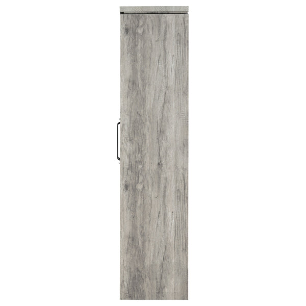 English Elm Myerson Weathered Grey Driftwood Tall 2-Door Cabinet with Removable Shelves Rustic Storage (96) B062P328670