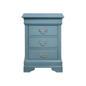 English Elm Traditional Classic Nightstand with Three Drawers, Fully Assembled 29"H x 21"W x 16"D for Easy Storage Teal 33 L x 24 W x 19 H B078108227
