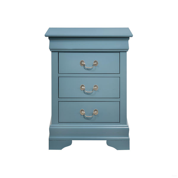 English Elm Traditional Classic Nightstand with Three Drawers, Fully Assembled 29"H x 21"W x 16"D for Easy Storage Teal 33 L x 24 W x 19 H B078108227
