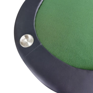 English Elm Ino Design Foldable 8 Player Poker Table with Cup Holders and Padded Vinyl Rails Green W2748P221627