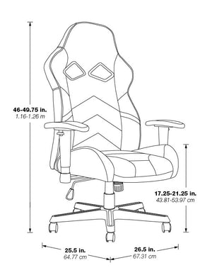 OSP Home Furnishings Vapor Gaming Chair Red/Black