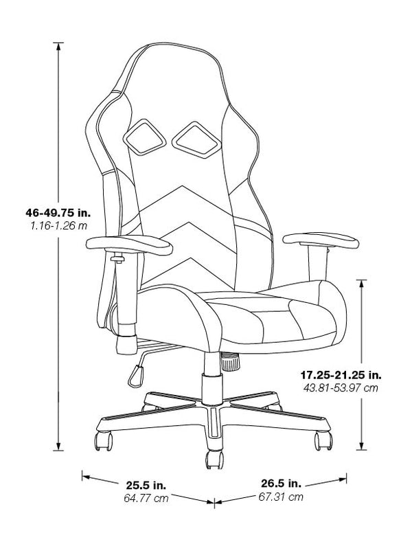 OSP Home Furnishings Vapor Gaming Chair Red/Black