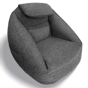 JLA Home Main Street - Cloud ergonomic couch with inflatable, water-resistant fabric, ergonomic support, pump included for easy portability and pet-friendly durability Charcoal OLX106-0003
