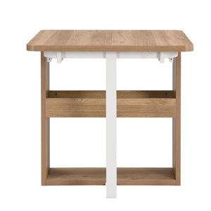 English Elm Topmax Extendable 5 Piece Dining Set with Pu Leather Chairs and Under Table Storage SP000082AAK