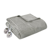 Serta Corded Plush Casual Heated Blanket ST54-0288 Grey