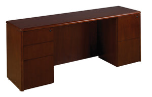 OSP Home Furnishings Sonoma Kneespace Credenza Engineered Wood Office Storage with Low Profile Design 72"X20" SON-TYP5