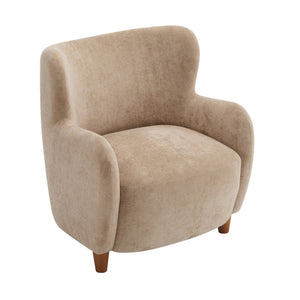 English Elm Christopher Knight Home® - Lucia Velvet Wingback Armchair with Pocket Spring Cushion, Mid-Century Birch Legs, Luxe Comfort Camel 31.5 L x 30.75 W x 30.5 H N776P205426M