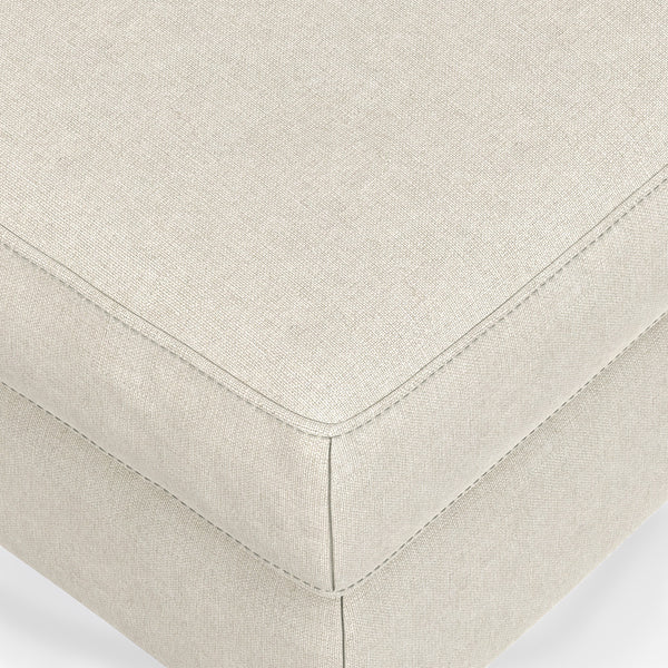 English Elm Ava Handcrafted Mid-Century Corner Sectional Sofa with Eco Performance Fabric, Seats 5 Comfortably Cream B136P199283