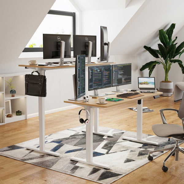 English Elm Stary Electric Standing Desk - Ergonomic Adjustable Height Home Office Desk With Modern Wood Finish T3623P339400-GIGA