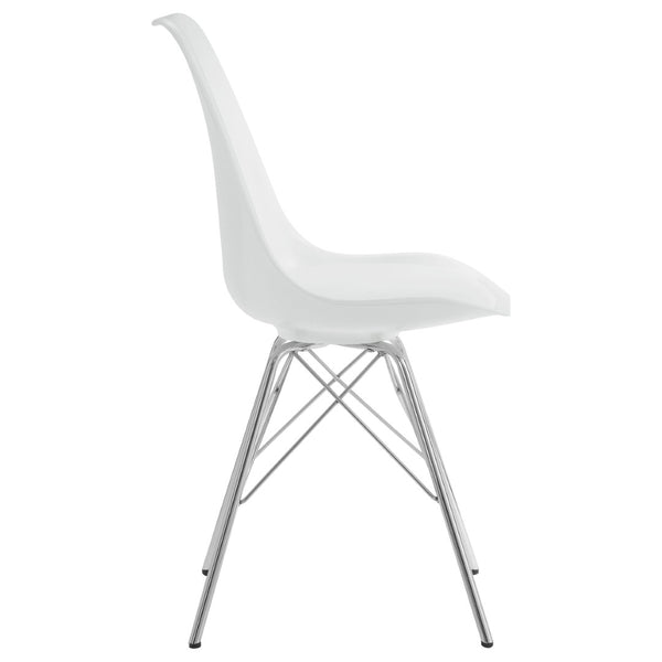 English Elm Marli Leatherette Dining Chairs with Chrome Eiffel Legs Modern Pair for Stylish Rooms B062P447718