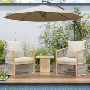 English Elm Christopher Knight Home® - [Set Of 2] Modern Beige Curved Aluminum Lounge Chairs With Plush Cushions For Outdoor Comfort N767P237033B_2
