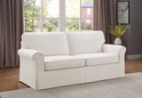 OSP Home Furnishings Ashton Slip Cover Sofa Ivory