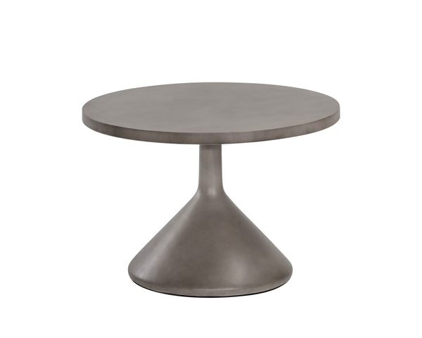 Sunpan Adonis Concrete Coffee Table - Bold Modern Design, Round Grey Top, Perfect for Indoor & Outdoor Use