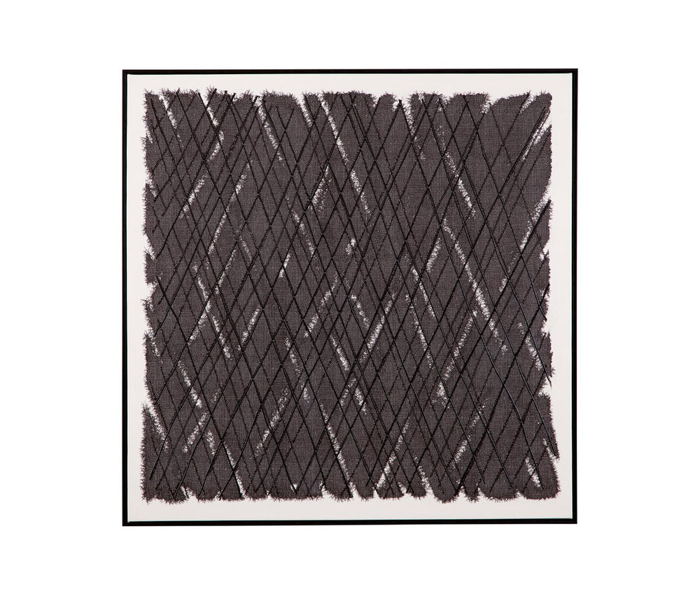 Basset Mirror Ganesha Hand-painted Canvas Art In Elegant Black Frame – Perfect For Home Decor & Spiritual Vibes! Black Canvas,Wood 7300-957