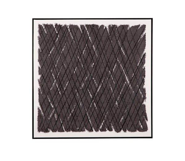 Basset Mirror Ganesha Hand-painted Canvas Art In Elegant Black Frame – Perfect For Home Decor & Spiritual Vibes! Black Canvas,Wood 7300-957