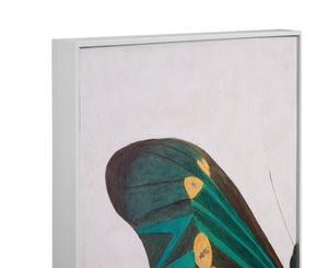 Basset Mirror Butterfly Hand-painted Canvas Art Set Of 2 In Elegant White Frames For Stunning Home Décor Blue Canvas,Wood,Resin Frame 7300-974