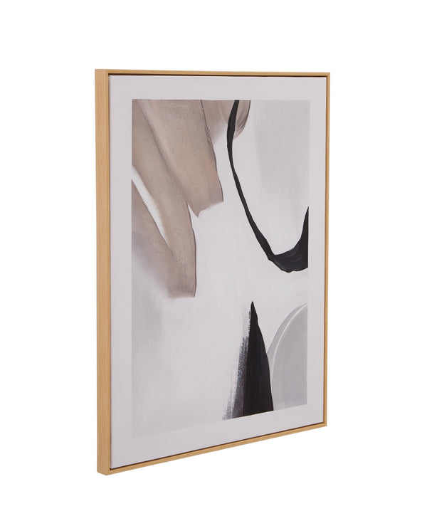 Basset Mirror Eartha Hand-painted Framed Canvas Set Of 3 In Elegant Gold Molding For Stunning Wall Decor Brown Canvas,Wood,Resin 7300-988