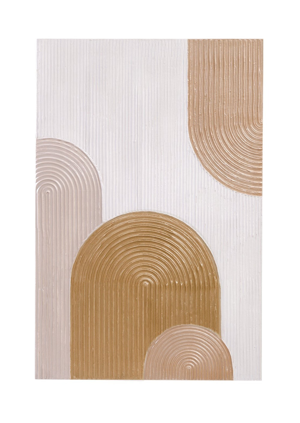 Basset Mirror Iggy Abstract Canvas Art - Hand-painted Masterpiece With Unique Circular Relief Pattern For Home Decor Brown Canvas,Fir 7300-991