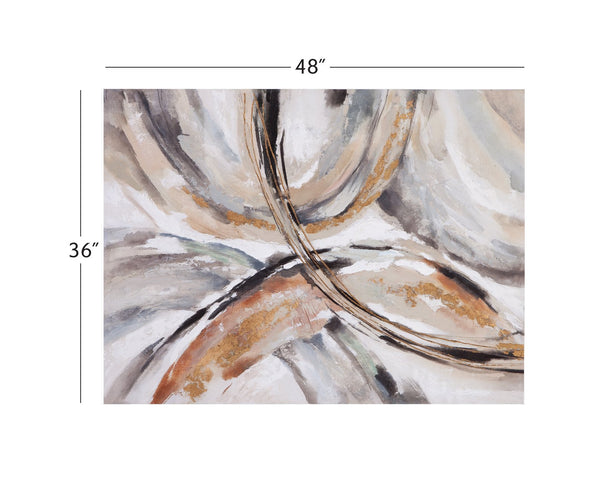 Basset Mirror Velvet Underground Abstract Gallery Wrapped Canvas Art - Handcrafted Elegance For Your Space Brown Canvas,Wood Frame 7300-995