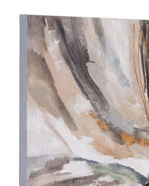 Basset Mirror Velvet Underground Abstract Gallery Wrapped Canvas Art - Handcrafted Elegance For Your Space Brown Canvas,Wood Frame 7300-995