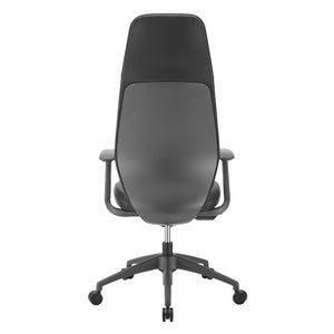 EuroStyle Filip Executive High Back Leatherette Chair with Lumbar Support for Modern Offices 73001-BLK