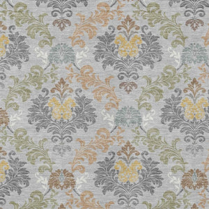 Damask Polyester Area Rug Washable Stain Resistant Slip Indoor Outdoor Patio Decor